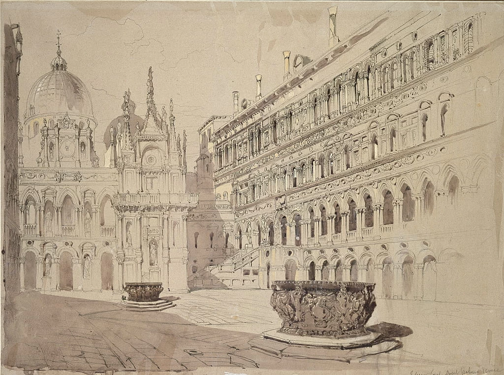La corte del Palazzo Ducale a Venezia - shmolean Museum, University of Oxford